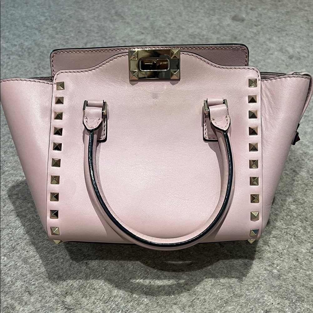 Valentino Garavani Mini Rockstud Double Handle Trapeze Tote